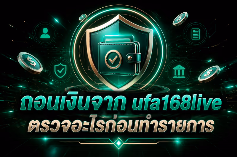 ถอนเงินจาก ufa168live ตรวจอะไรก่อนทำรายการ